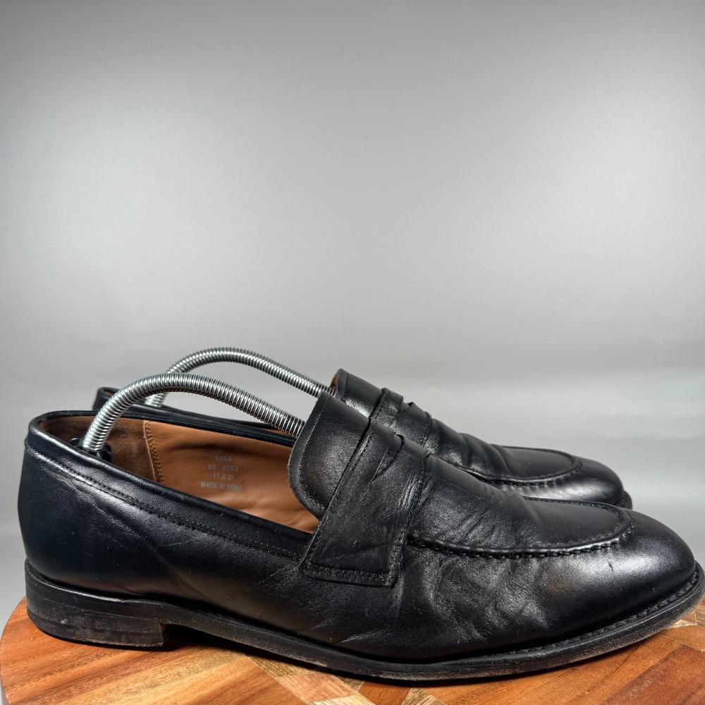 Allen Edmonds 5684 Black Leather Penny Loafers Mens 11.5 D Dress Shoes